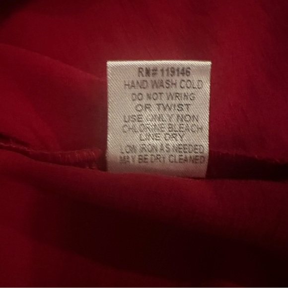 Jodifl red long sleeve blouse size L - Picture 7 of 7